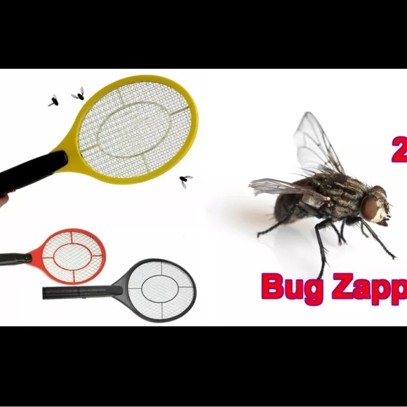 BUG ZAPPER INSECT PEST ZAP RACKET ELECTRIC SHOCK SAFE INSTANT- yellow - Picture 4 of 9